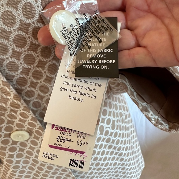 Le Suit Petite Button Trench Jacket Size 12 P NWT - Picture 11 of 11